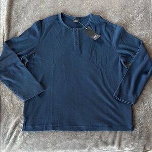 Oakley Blue Long Sleeve Waffle Shirt